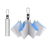 CUBY Parasol UV, parapluie de voyage pliable compact, ouverture et fermeture automatiques pour coupe-vent, imperméable et protection UV à 99,9% avec revêtement de protection UV noir