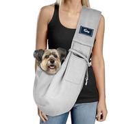 CUBY Sac de transport pour chiot, chien de petite et moyenne taille, mains libres, bandoulière large, confortable, pochette double face