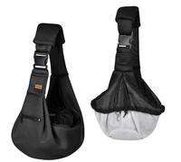 CUBY Sac de transport réversible réglable pour chien et chat de petite et moyenne taille - Mains libres - Bandoulière de protection avec ceinture de sécurité - Poche zippée - Tapis inférieur (maille