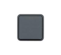 Hager Bouton-poussoir Cubyko WNC020 à fermeture 1F Saillie Gris IP55 Réf. 6515110020