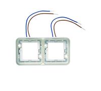 cubyko collerette double lumineuse à LED blanches 230V horizontale - HAGER WNA710