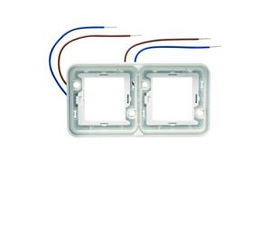 cubyko collerette double lumineuse à LED bleues 230V horizontale - HAGER WNA711