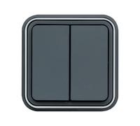 cubyko Double VV encastré gris HAGER WNE040