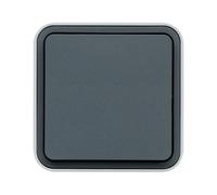 Hager Va-et-vient Cubyko WNC001 - Commutateur en saillie étanche Gris