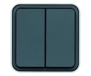 cubyko leaf double va-et-vient saillie gris IP55 - HAGER WNC040EC