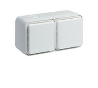 cubyko PC dble hor. 2P+T blanc HAGER WNC122B