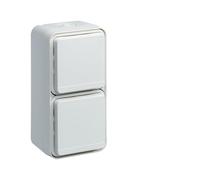 cubyko PC dble vert 2P+T blanc HAGER WNC132B