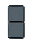 cubyko PC dble vert 2P+T gris HAGER WNC132