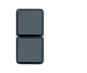 cubyko PC dble vert 2P+T gris HAGER WNC132
