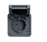 Hager - Prise de courant Cubyko WNC160 2P+T 16A Schuko complète saillie grise