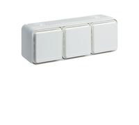 cubyko PC tple hor. 2P+T blanc HAGER WNC123B