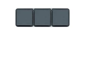 cubyko PC tple hor. 2P+T gris HAGER WNC123