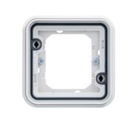 cubyko Support d'encastrement simple associable à griffes blanc IP55 - HAGER WNA401BG
