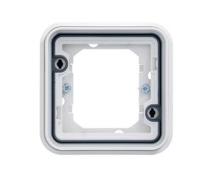 cubyko Support d'encastrement simple associable à griffes blanc IP55 - HAGER WNA401BG