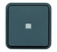 Va-et-vient étanche cubyko complet en saillie à voyant lumineux bleu - gris - wnc002-