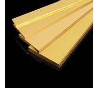 CucCe Barres carrées en laiton Barre plate en laiton, 32 mm d'épaisseur, 100 de longueur, matière première for la fabrication couteaux et loisirs créatifs