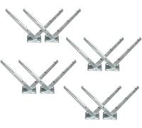 CucCe Clôture en fil barbelé 4 paires de supports en V galvanisés à chaud, supports d'extension en fil de fer barbelé, bras d'extension en V