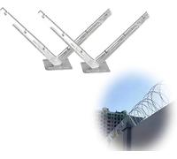 CucCe Clôture en fil barbelé Supports en V galvanisés à chaud, supports de fil serpentin de type bobine, cadres d'extension en fil de rasoir, 1 paire