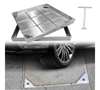 CucCe Couvercle de Regard Invisible Couvercle de Regard d'égout dissimulé avec Base, Grand Bassin septique encastré for Cour/allée/Rue/Trottoir(50 * 50cm/19.6 * 19.6in)