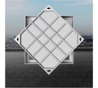 CucCe Couvercle de Regard Invisible Couvercle de Regard encastré Invisible, Couvercle de Chambre d'inspection en Acier Inoxydable, Couvercle de Regard carré(5cm,80 * 80cm/31.5 * 31.5in)