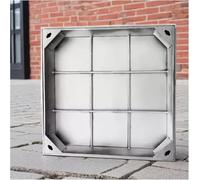 CucCe Couvercle de Regard Invisible Couvercle de Regard Invisible en Acier Inoxydable, for patios, Jardins, écoles, Cours, Couvercle Plat Robuste(8cm,70 * 70cm/27.6 * 27.6in)