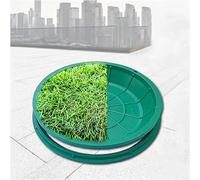 CucCe Couvercle de Regard Invisible Couvercle de Regard Rond en résine for pelouse, Couvercle et Cadre de Regard encastrés Portables, for pelouse et Cour(70cm/27.6in)