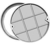 CucCe Couvercle de Regard Invisible Couvercle de Regard Rond for Bassin d'égout, Couvercle encastré for pelouse, Aire de Jeux, Jardin et Trottoir(D 600 mm)