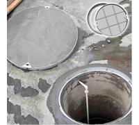 CucCe Couvercle de Regard Invisible Couvercle de Regard Rond for carrelage en Porcelaine/allée/Jardin, Couvercle de Bassin d'eaux usées encastré Robuste de Petite Taille(40 * 40cm/15.7 * 15.7in)