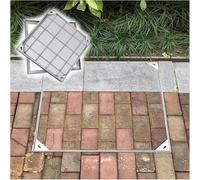 CucCe Couvercle de Regard Invisible Couvercle et Cadre de Regard Invisibles, Couvercle de Regard encastré en Acier Inoxydable for pavés, for patios, Jardins, écoles(5cm,50 * 50cm/19.6 * 19.6in)