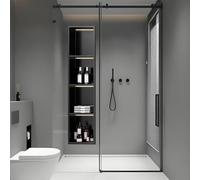 CucCe Éclairage LED for Niche de Douche Murale en Acier Inoxydable - Solution de Rangement étanche for Salle de Bain et Receveur de Douche encastré(120x28cm)