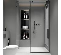 CucCe Éclairage LED for Niche de Douche Murale en Acier Inoxydable - Solution de Rangement étanche for Salle de Bain et Receveur de Douche encastré(90x28cm)