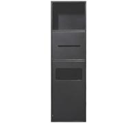 CucCe Étagère encastrée en Acier Inoxydable, Solution de Rangement Facile for la Douche, sans carrelage, optimisant l'espace.(Black 20x70x13.5cm)