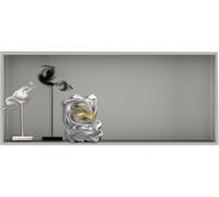 CucCe Niche de Douche, Aucun carrelage requis, encastré, Horizontal, étagère de Salle de Bain Simple, Organisateur for shampoing et Articles de Toilette(Light Grey,72x32cm)