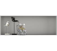 CucCe Niche de Douche, Aucun carrelage requis, encastré, Horizontal, étagère de Salle de Bain Simple, Organisateur for shampoing et Articles de Toilette(Light Grey,92x32cm)