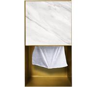 CucCe Niche de Douche en Acier Inoxydable, Rangement encastré for Salle de Bain, Inserts Cubby, Porte-shampooing, étagère encastrée(Gold)