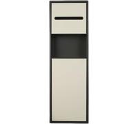 CucCe Niche de Salle de Bain en Acier Inoxydable, Niche de Douche avec Poubelle, Niche encastrée, Support de Rangement for Brosse de Toilette(Gray Frame)