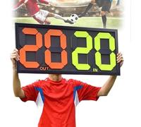 CucCe Panneaux de Remplacement pour Le Football Tableau de Remplacement de Football, Tableau de Changement de Joueur de Football, Affichage Double Face à 4 Chiffres for Changer de Joueur