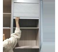 CucCe Porte pliante en accordéon Armoire murale à porte tambour en métal avec arbre à rouleau, kit de porte coulissante droite à enroulement, taille personnalisée (L 60 x H 160 cm)