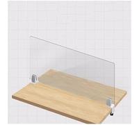 CucCe Séparateur de Bureau en Plastique Transparent, cloison de séparation en Acrylique à Pince for Bureaux et écoles(30X80CM)