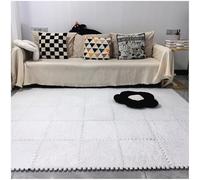 CucCe Tapis Puzzle Rembourré Tapis de Sol en Mousse emboîtable 12 pièces, Blocs Tapis emboîtables Peluche, Jeu Douce et Moelleuse Moquette en Mousse(Bianco,0.6cm)