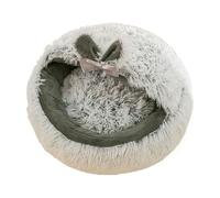 Cuccia per Gatti Con Tana - Cuccia Con Cupola Rotonda per Gattini | Rifugio Caldo Antiscivolo Invernale per Cuccioli Animali Domestici | Casetta Morbida per Interni Esterni Balcone Camera Da Letto