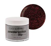Cuccio Poudre à tremper Noir avec paillettes rouges 45 g