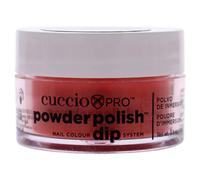 Cuccio - Pro Powder Polish Nail Colour Dip System - Rouge avec des nuances orange - pour femmes - Poudre à ongles - 0,5 oz