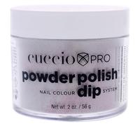 Cuccio Vernis à ongles en poudre - Système de trempage pour ongles en acrylique - 45 g (1,6 oz) - Argent avec paillettes rose layette