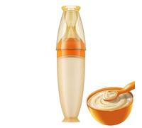 Cuchara De Alimentación Infantil - 6,3x21cm Silicona PP Dispensador De Apriete Con | Autoportante Cuchara Para Bebés 4-6 Meses Para Puré Frutas Agua Papilla Viaje