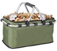 Cuchilleria Deportiva Albainox 39099 Panier pliable pour champignons Albainox. Vert, structure en aluminium, 42 x 26 x 22 cm, outil pour chasse, pêche, camping, extérieur, survie et bushcraft