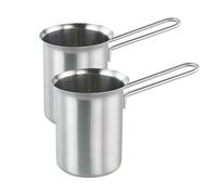 Cucina Dimodena : 2 pichets à lait en acier inoxydable