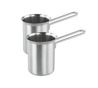 Cucina Dimodena : 2 pichets à lait en acier inoxydable