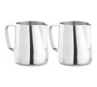 Cucina Dimodena : 2 pots à lait gradués en acier inoxydable - 580 ml