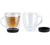 2 Tasses double paroi avec dessous en silicone Cucina Dimodena